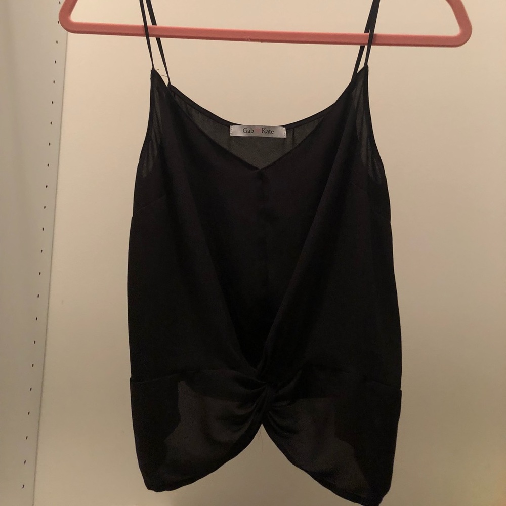 Gab & Kate Size 14 Black twisted front camisole